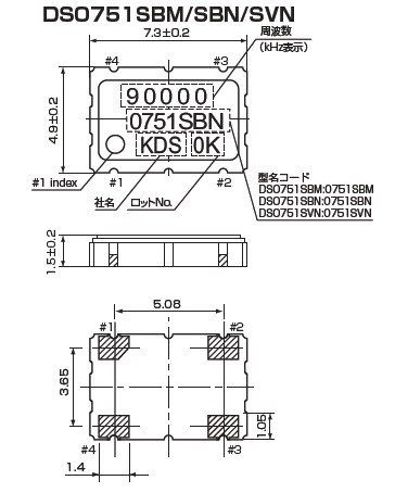 DSO751SBM,SBN,SVN,KDS晶振,石英振蕩器